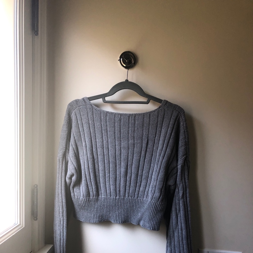 Urban Outfitters Cropped Square Neck Sweater